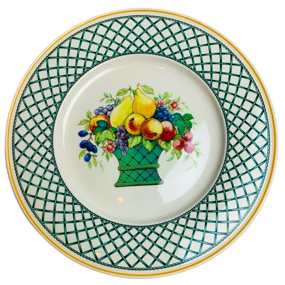 Vintage‎ Villeroy & Boch Lattice Basket 1748 Premium Porcelain Dinner Chop Plate - Picture 1 of 11